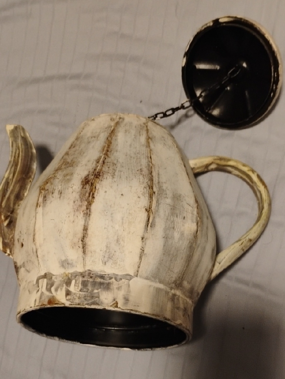 Rustic White Decorative Teapot Wall Planter
